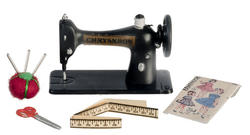 Dollhouse Miniature Seamstress Sewing Machine Set