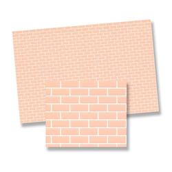 Dollhouse Miniature Pink Brick Sheet