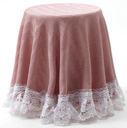Dollhouse Miniature Rose Skirted Tablecloth