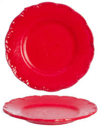 Dollhouse Miniature Red Dinner Plates