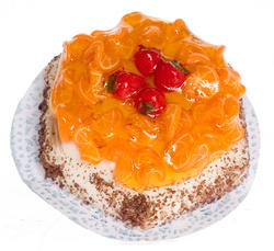 Dollhouse Miniature Orange Cake