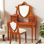 Dollhouse Miniature Dressing Table and Chair Set