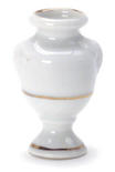 Dollhouse Miniature Porcelain Urn with Gold Trim