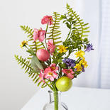 Mixed Artificial Foliage with Easter Eggs Stem