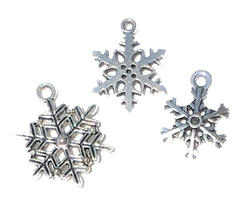 Miniature Silver Snowlfake Christmas Ornaments