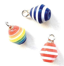 Dollhouse Miniature Bright Stripe Pearl Ornaments