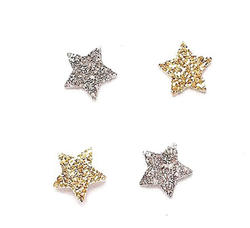 Miniature Silver and Gold Glitter Stars