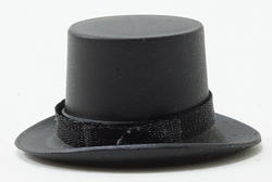Dollhouse Miniature Black Top Hat