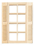 Dollhouse Miniature 8-Light Window w/ Shutters