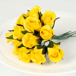 Yellow Artificial Rose Sweetheart Bouquet