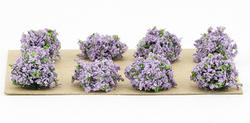 Flocked Miniature Landscape Violet Purple Border Plants