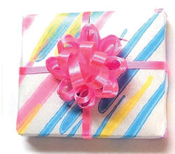 Dollhouse Miniature Bright Pink Wrapped Gift