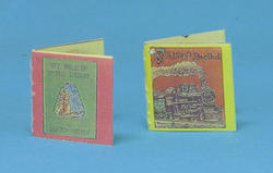 Dollhouse Miniature Readable Book Set Peter Rabbit and Railroad Story CAR1634 