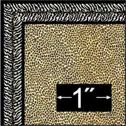 Dollhouse Miniature Leopard and Zebra Print Area Rug