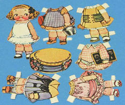 Miniature Dolly Dingle Paper Doll with Clothes