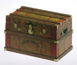 Miniature Victorian Dolls Lithograph Wooden Trunk Kit