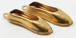 Dollhouse Miniature Gold Ballet Slippers