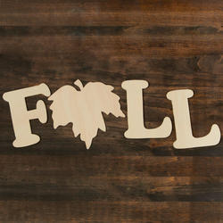 Unfinished Wooden Letter Set "Fall"
