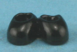 Miniature Black Doll Shoes