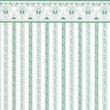 Dollhouse Miniature Green Stripe Wallpaper Sheets