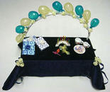 Dollhouse Miniature Velvet Holiday Table With Balloons