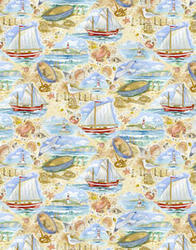 Dollhouse Miniature- Wallpaper Sheets, At The Seaside