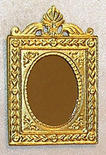 Dollhouse Miniature Ornate Gold Mirror Frame