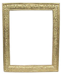 Dollhouse Miniature Embossed Gold Frame