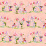 Dollhouse Miniature Wallpaper Sheets, Fairies With Sweet Peas