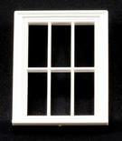Dollhouse Miniature Victorian Window, 6 Pane