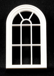 Dollhouse Miniature Victorian Round Top Window 10 Pane