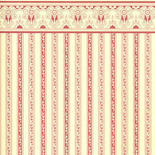 Dollhouse Miniature, Burgundy Regency Stripe Wallpaper Sheets