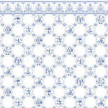 Dollhouse Miniature Dutch Tile, Blue On White Wallpaper Sheets