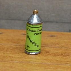 Miniature Vintage Look Rustic Paint Thinner Can