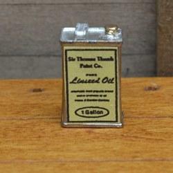 Miniature Vintage Look Rustic Linseed Oil Can