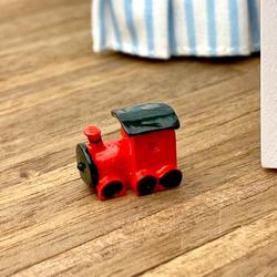 Dollhouse Miniature Red Locomotive Toy