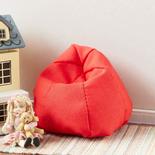 Dollhouse Miniature Red Bean Bag Chair