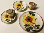 Dollhouse Miniature Sunflower Tea Set