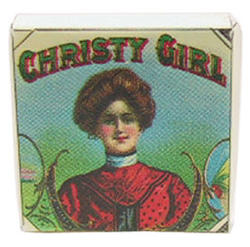 Dollhouse Miniature Vintage Look Christy Girl Cigar Box