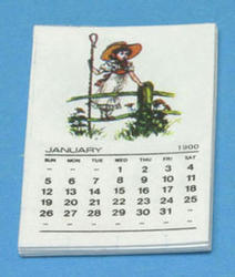 Dollhouse Miniature 1900'S 12 Page Calendar