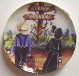Miniature Dollhouse Amish Couple Plate
