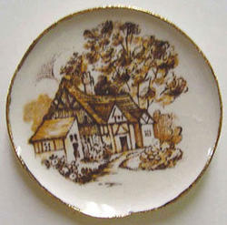 Miniature Brown Cottage Platter