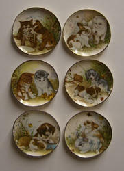 Miniature Kitten, Puppy and Bunny Collector Plates