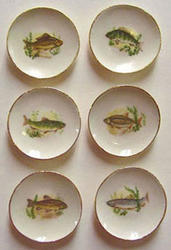 Miniature Fish Collector Plates - 6pcs.
