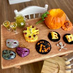 Dollhouse Miniature Halloween Party Set