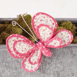 Artificial Fabric Butterfly with Clip