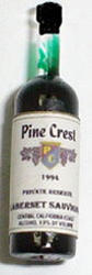Miniature Pine Crest Cabernet Sauvignon Bottle of Wine