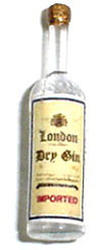 Dollhouse Miniature London Dry Gin Whiskey Bottle