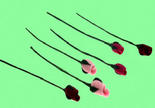 Set of Miniature Rosebud Flower Picks