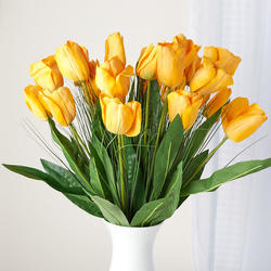 Artificial Yellow Tulip and Onion Grass Stems